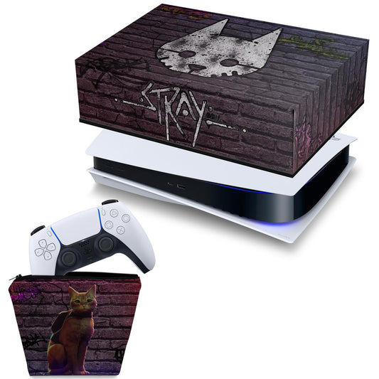 KIT Capa Anti Poeira e Case Controle PS5 Fat Horizontal - Stray