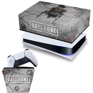KIT Capa Anti Poeira e Case Controle PS5 Fat Horizontal - Days Gone - Pop Arte Skins