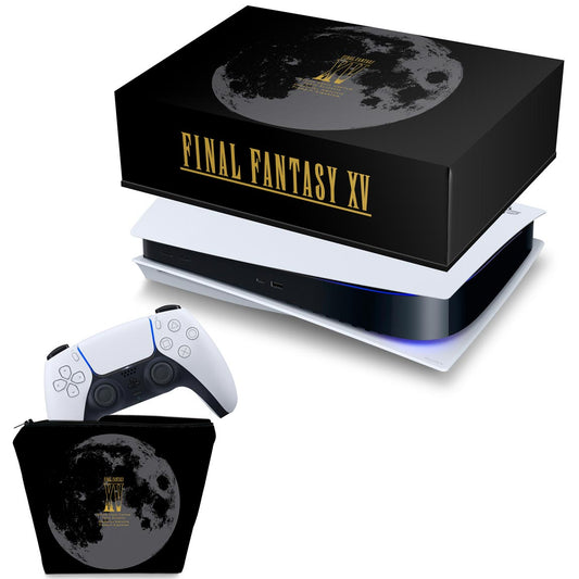 KIT Capa Anti Poeira e Case Controle PS5 Fat Horizontal - Final Fantasy XV Bundle