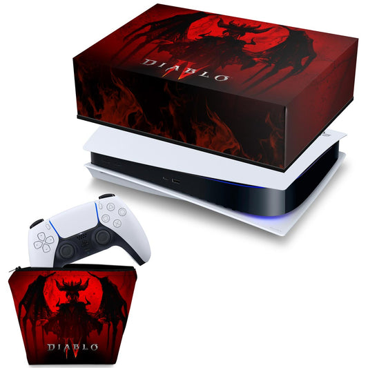 KIT Capa Anti Poeira e Case Controle PS5 Fat Horizontal - Diablo IV 4