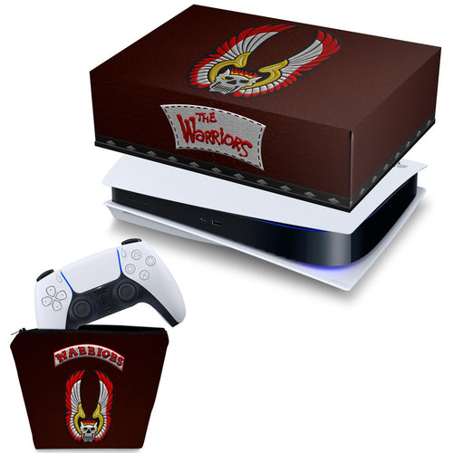 KIT Capa Anti Poeira e Case Controle PS5 Fat Horizontal - The Warriors
