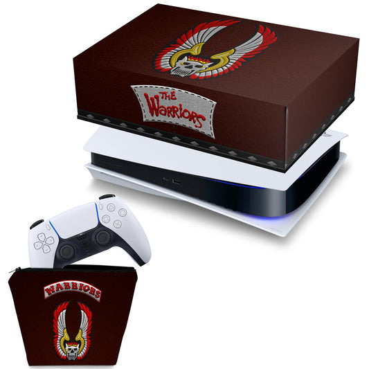 KIT Capa Anti Poeira e Case Controle PS5 Fat Horizontal - The Warriors