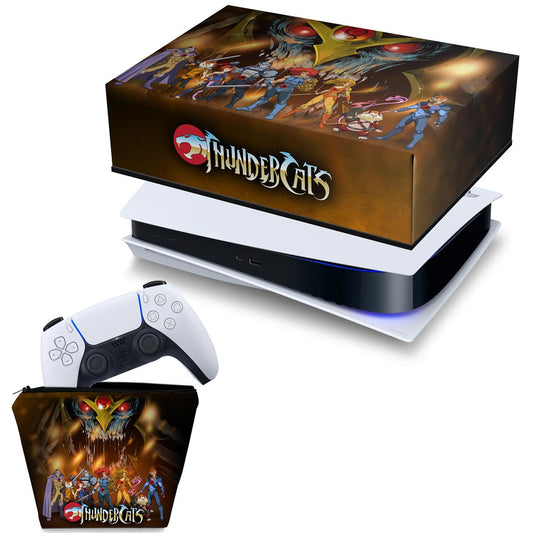 KIT Capa Anti Poeira e Case Controle PS5 Fat Horizontal - Thundercats