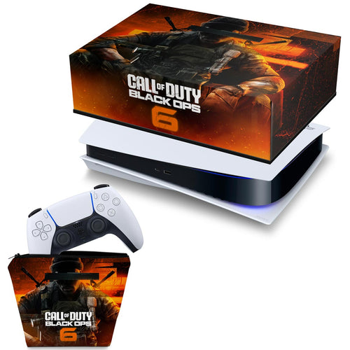 KIT Capa Anti Poeira e Case Controle PS5 Fat Horizontal - Call of Duty Black Ops 6