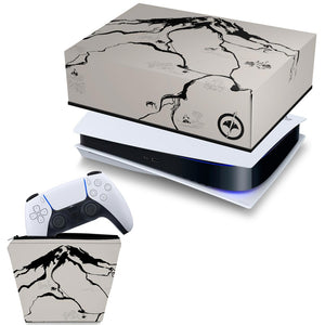 KIT Capa Anti Poeira e Case Controle PS5 Fat Horizontal - Ghost Of Yotei - Pop Arte Skins