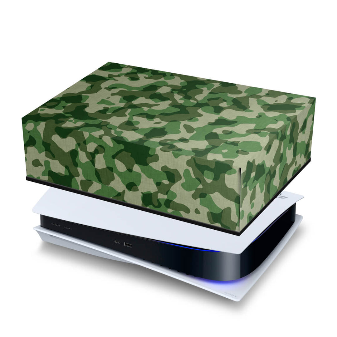 PS5 Fat Capa Anti Poeira - Camuflado Verde