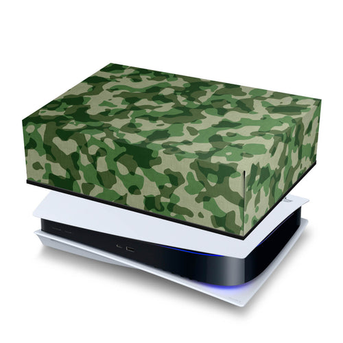 Capa Anti Poeira PS5 Fat Horizontal - Camuflado Verde