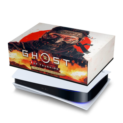 Capa Anti Poeira PS5 Fat Horizontal - Ghost Of Tsushima Director's Cut