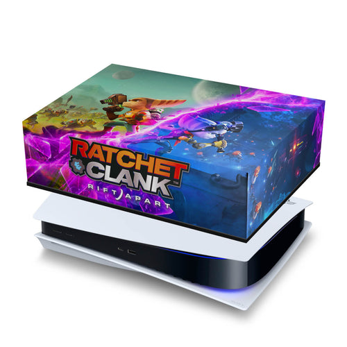 Capa Anti Poeira PS5 Fat Horizontal - Ratchet & Clank Rift Apart