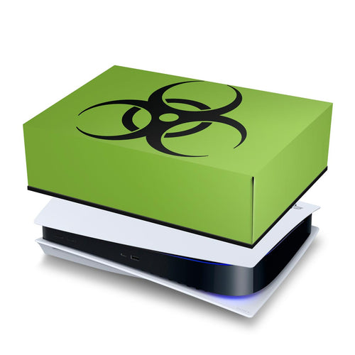 Capa Anti Poeira PS5 Fat Horizontal - Biohazard Radioativo