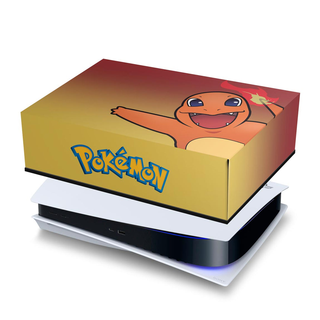 PS5 Fat Capa Anti Poeira - Pokemon Charmander