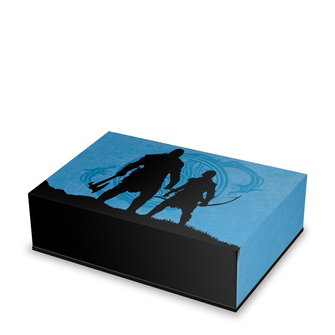 Capa Anti Poeira PS5 Fat Horizontal - God of War Ragnarok Edition - Pop Arte Skins - foto 2