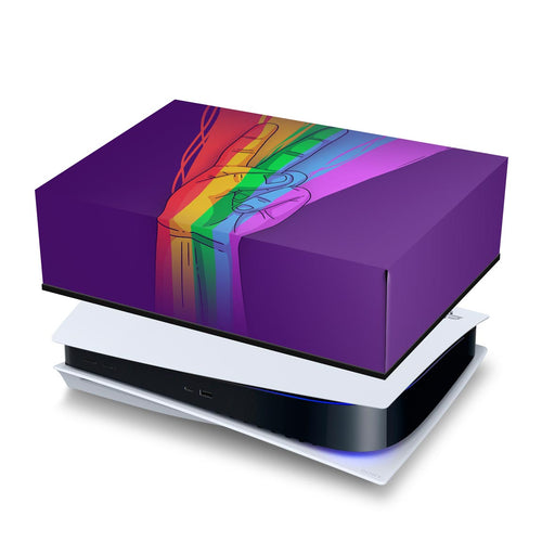 Capa Anti Poeira PS5 Fat Horizontal - Rainbow Colors Colorido