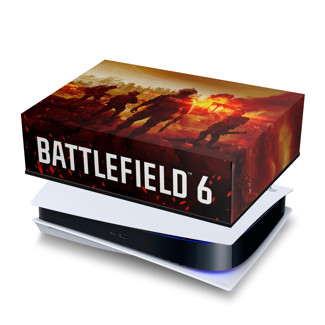 PS5 Fat Capa Anti Poeira Horizontal - Battlefield 6