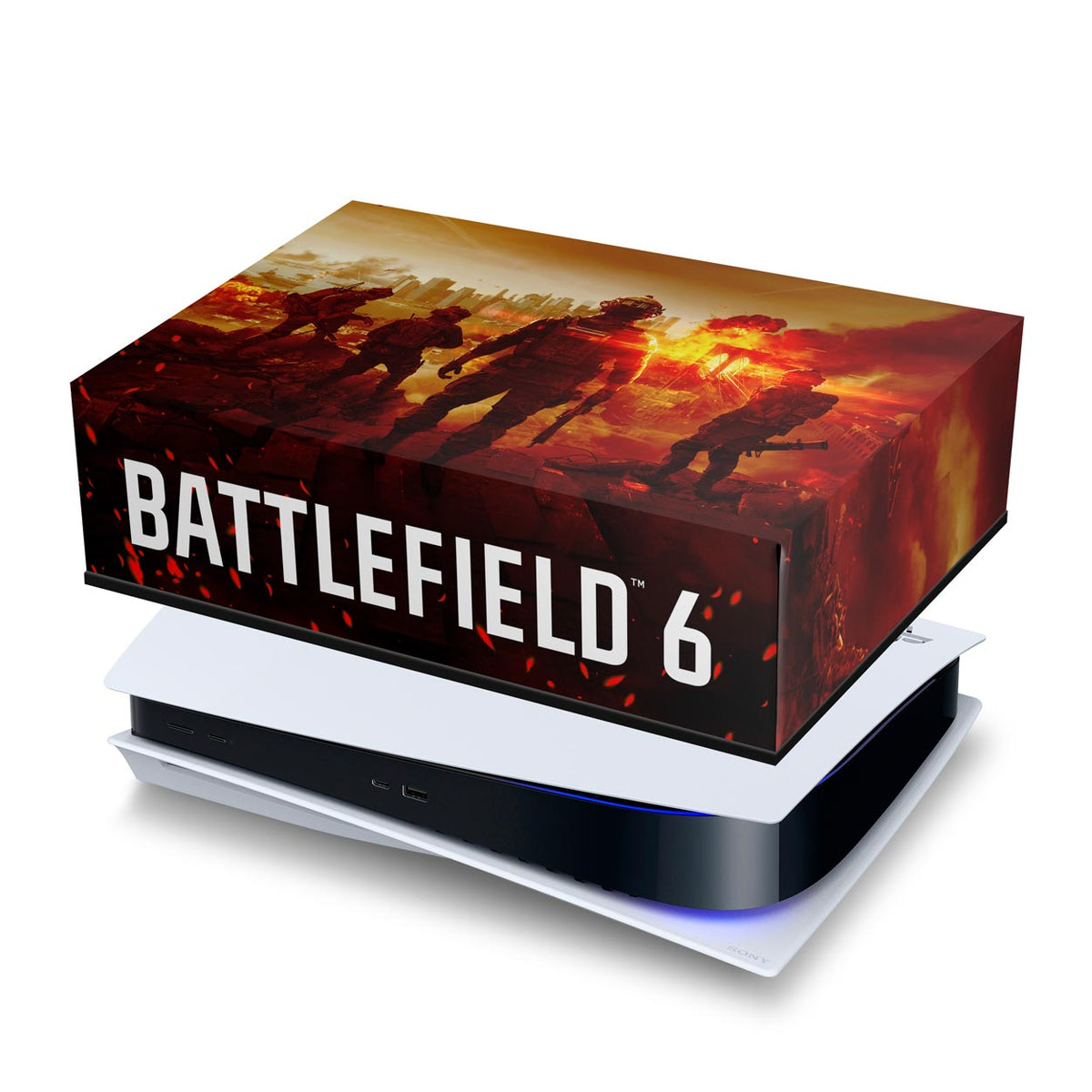PS5 Fat Capa Anti Poeira Horizontal - Battlefield 6