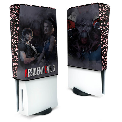 Capa Anti Poeira PS5 Fat Vertical - Resident Evil 3 Remake
