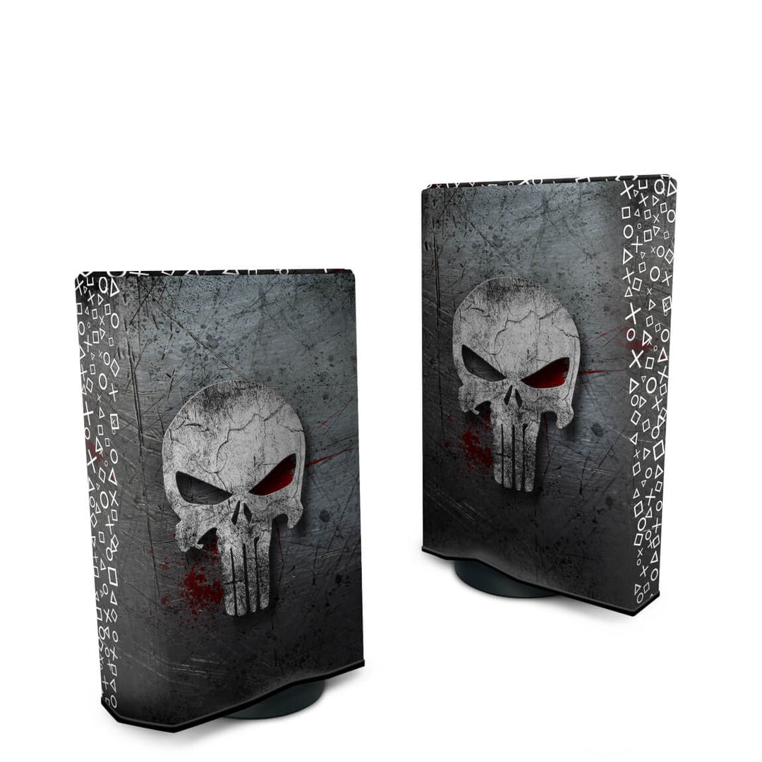Capa Anti Poeira PS5 Fat Vertical - The Punisher Justiceiro - Pop Arte Skins - foto 2