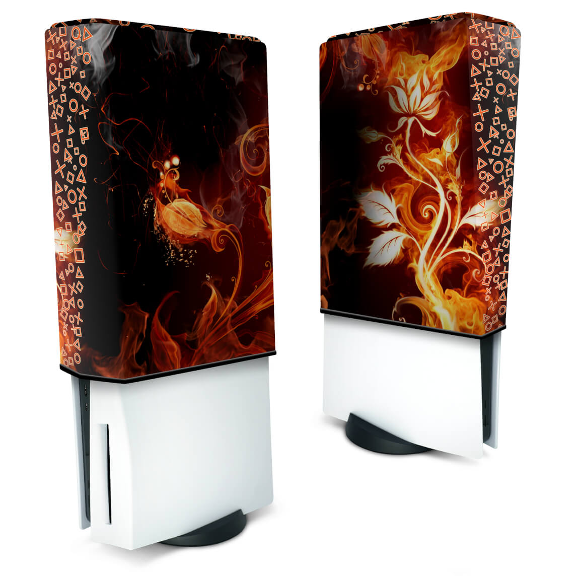 Capa Anti Poeira PS5 Fat Vertical - Fire Flower