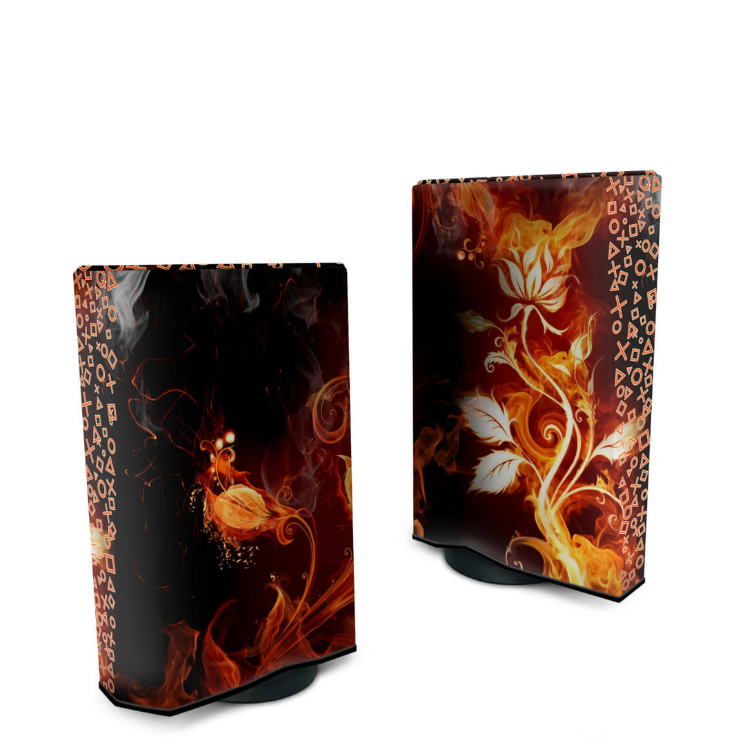 Capa Anti Poeira PS5 Fat Vertical - Fire Flower - Pop Arte Skins - foto 2