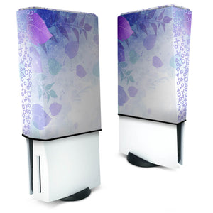 Capa Anti Poeira PS5 Fat Vertical - Folhas Lilás