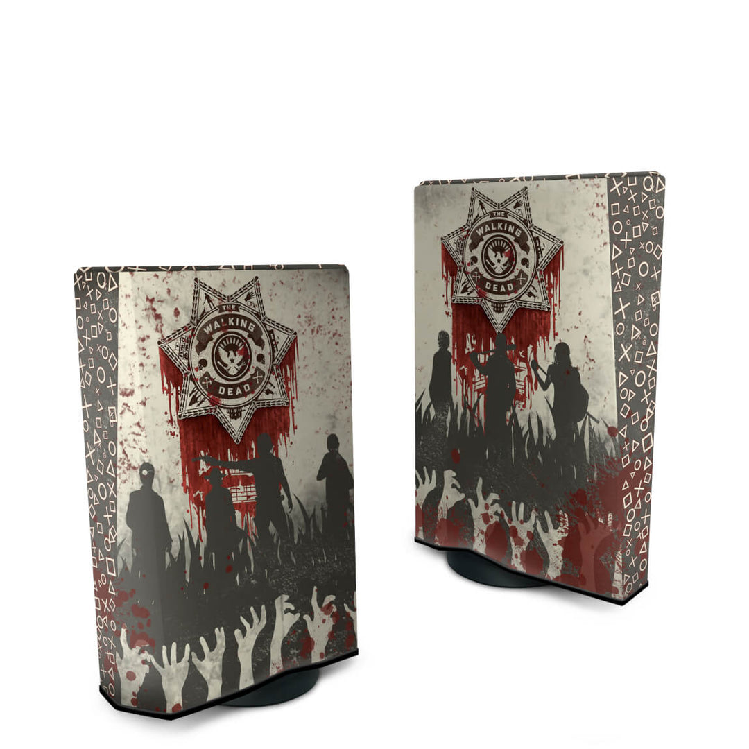 Capa Anti Poeira PS5 Fat Vertical - The Walking Dead - Pop Arte Skins - foto 2