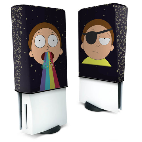 Capa Anti Poeira PS5 Fat Vertical - Morty Rick And Morty