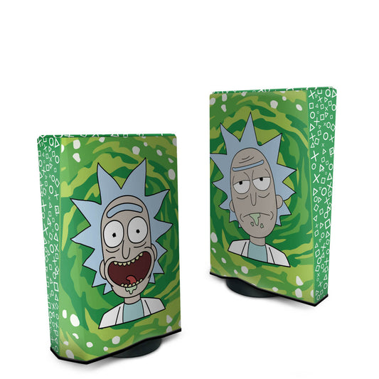 Capa Anti Poeira PS5 Fat Vertical - Rick And Morty