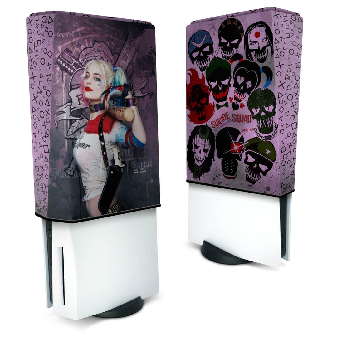 Capa Anti Poeira PS5 Fat Vertical - Arlequina Harley Quinn