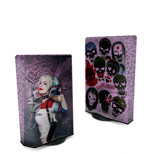 Capa Anti Poeira PS5 Fat Vertical - Arlequina Harley Quinn