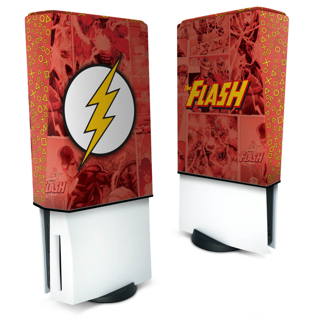 Capa Anti Poeira PS5 Fat Vertical - The Flash Comics