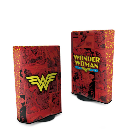 Capa Anti Poeira PS5 Fat Vertical - Mulher Maravilha Comics