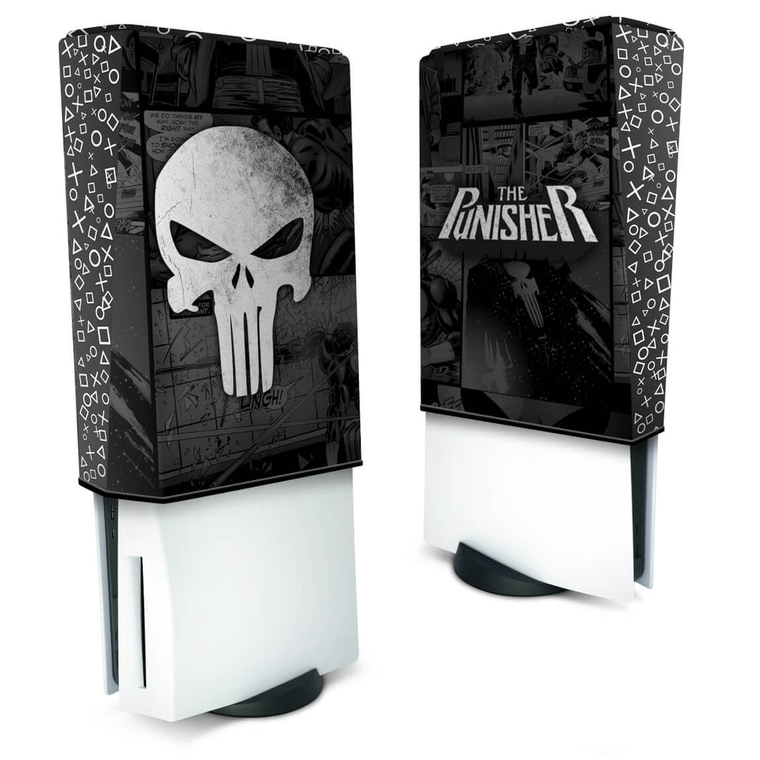 Capa Anti Poeira PS5 Fat Vertical - The Punisher Justiceiro Comics