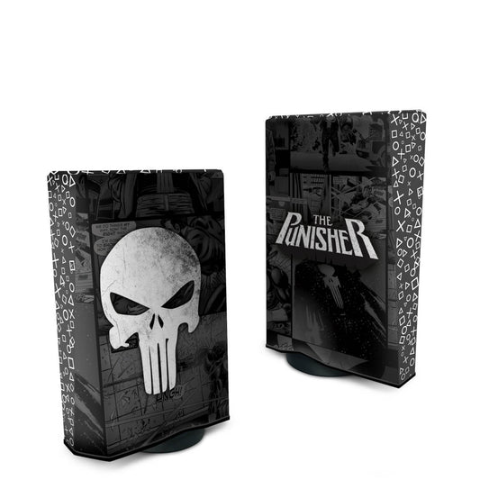 Capa Anti Poeira PS5 Fat Vertical - The Punisher Justiceiro Comics