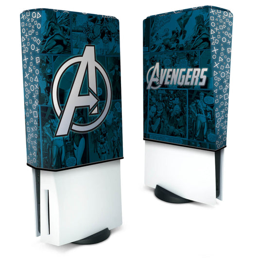 Capa Anti Poeira PS5 Fat Vertical - Avengers Vingadores Comics
