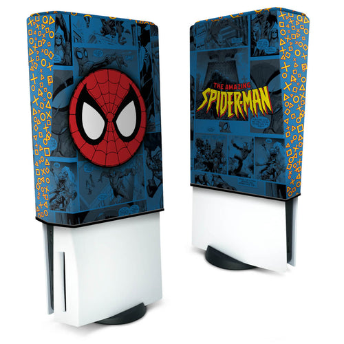 Capa Anti Poeira PS5 Fat Vertical - Homem-Aranha Spider-Man Comics