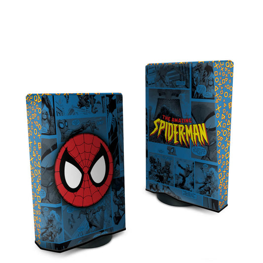 Capa PS5 Fat Anti Poeira Vertical - Homem-Aranha Spider-Man Comics