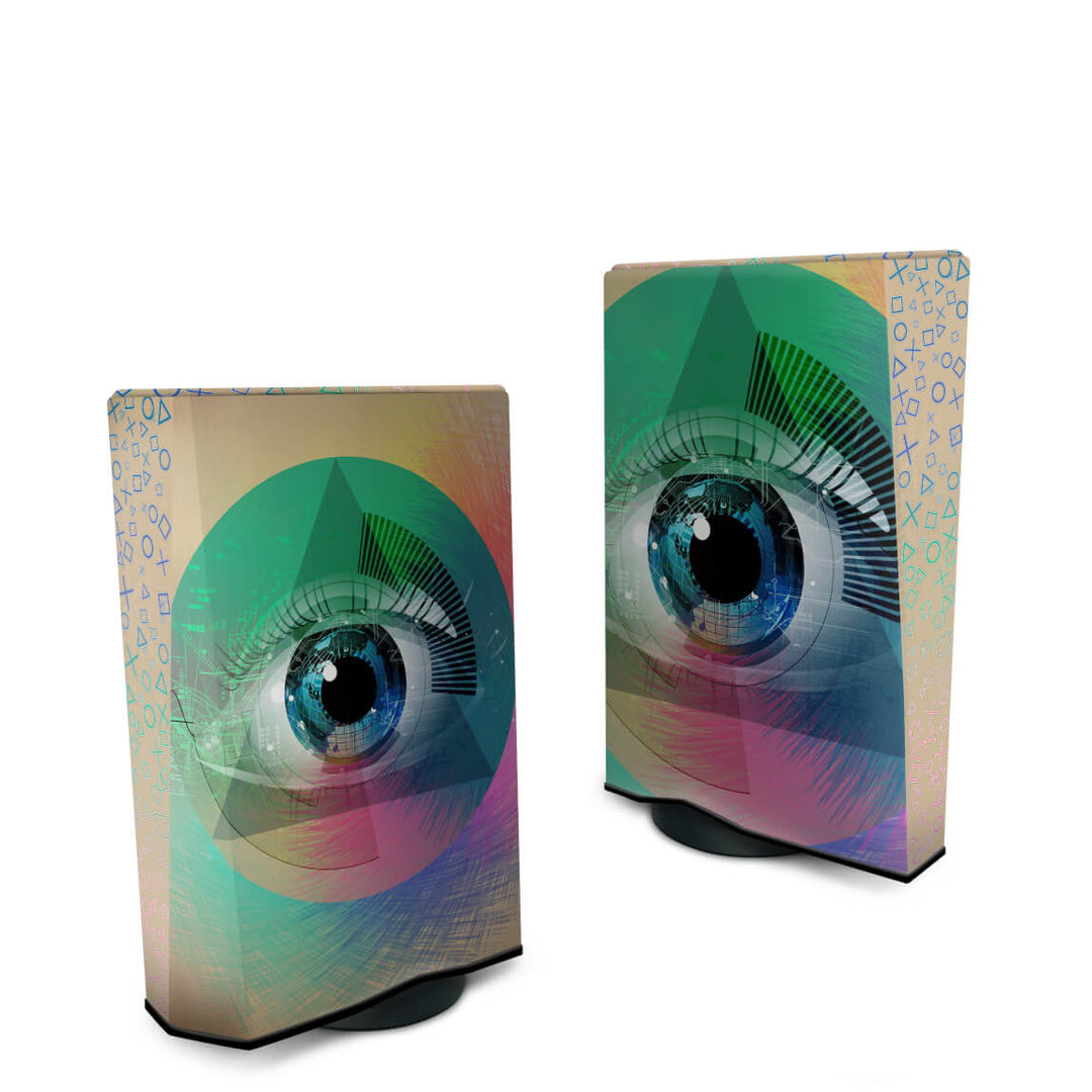 Capa Anti Poeira PS5 Fat Vertical - Abstrato #89 - Pop Arte Skins - foto 2