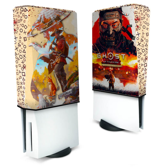 Capa Anti Poeira PS5 Fat Vertical - Ghost Of Tsushima Director's Cut
