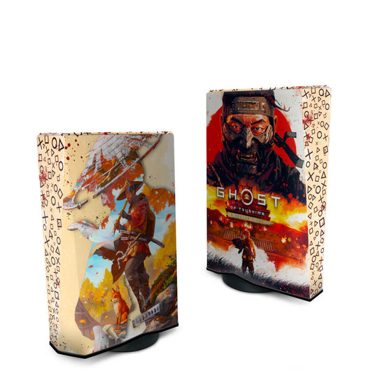 Capa Anti Poeira PS5 Fat Vertical - Ghost Of Tsushima Director's Cut