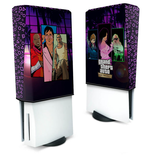 Capa Anti Poeira PS5 Fat Vertical - GTA The Trilogy