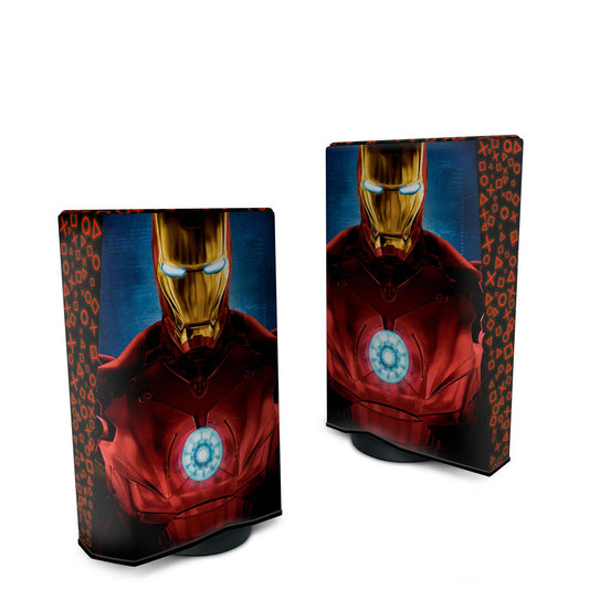 Capa Anti Poeira PS5 Fat Vertical - Iron Man Homem De Ferro