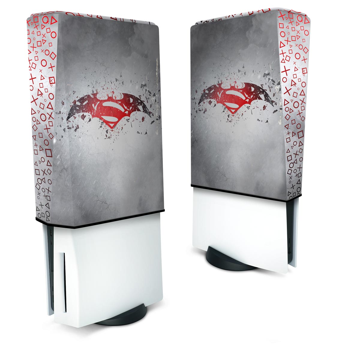 Capa Anti Poeira PS5 Fat Vertical - Batman Vs Superman Logo