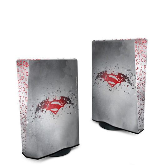 Capa PS5 Fat Anti Poeira Vertical - Batman Vs Superman Logo