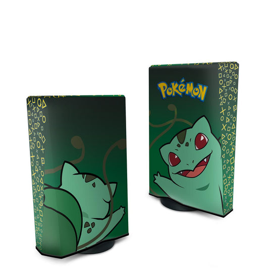 Capa PS5 Fat Anti Poeira Vertical - Pokemon Bulbasaur