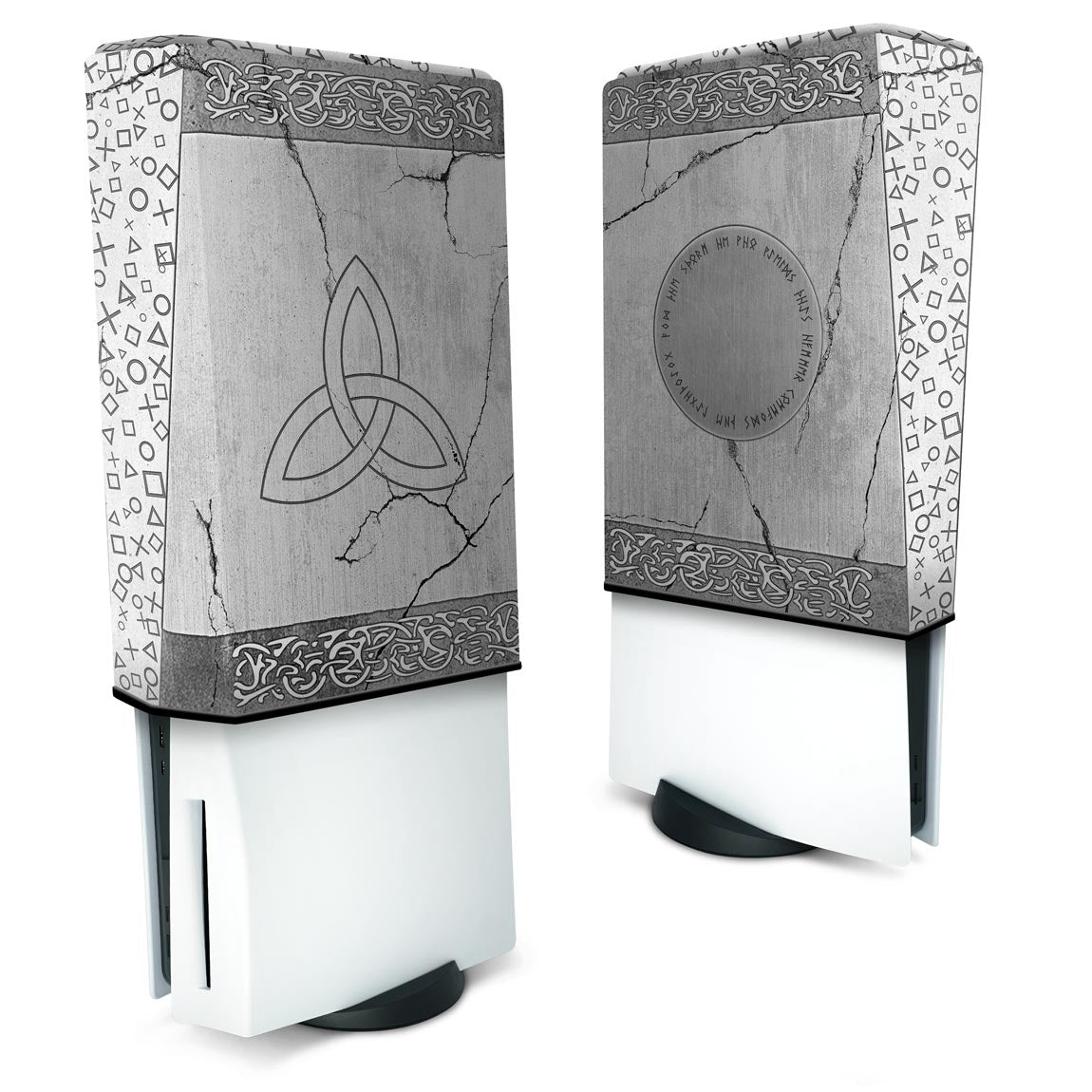 Capa Anti Poeira PS5 Fat Vertical - Mjolnir Thor Amor e Trovão