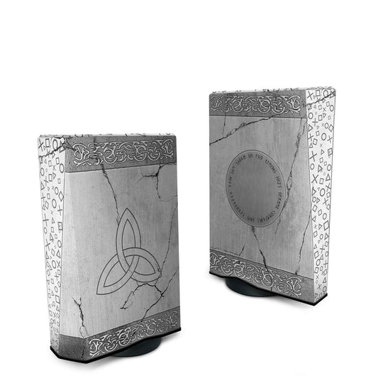 Capa Anti Poeira PS5 Fat Vertical - Mjolnir Thor Amor e Trovão