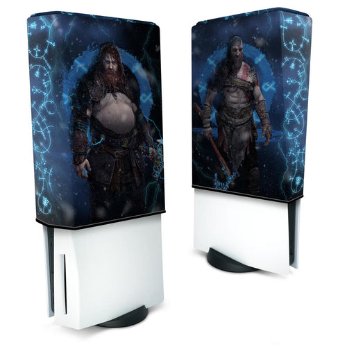 Capa Anti Poeira PS5 Fat Vertical - God of War Ragnarok B