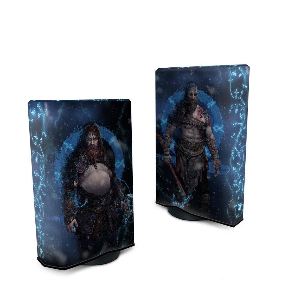 Capa Anti Poeira PS5 Fat Vertical - God of War Ragnarok B - Pop Arte Skins - foto 2