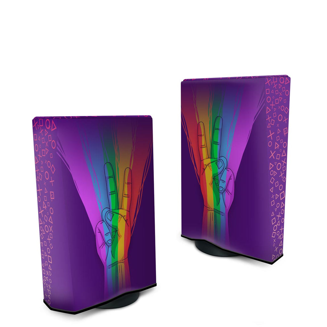 Capa Anti Poeira PS5 Fat Vertical - Rainbow Colors Colorido - Pop Arte Skins - foto 2