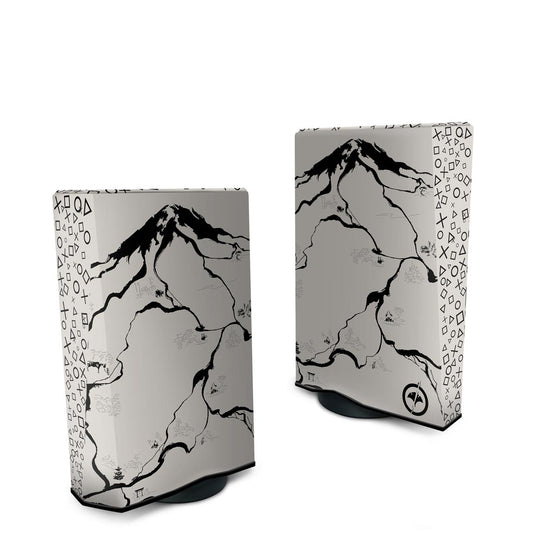 Capa Anti Poeira PS5 Fat Vertical - Ghost Of Yotei